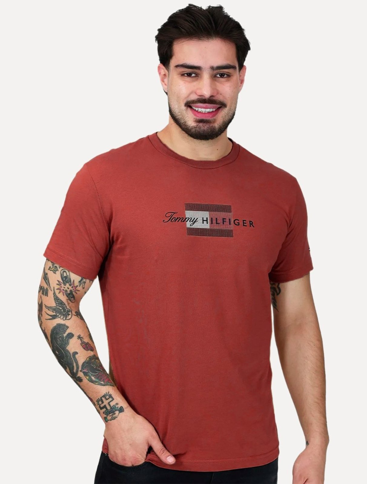 Camiseta Tommy Hilfiger Masculina Brand Love Big Graphic