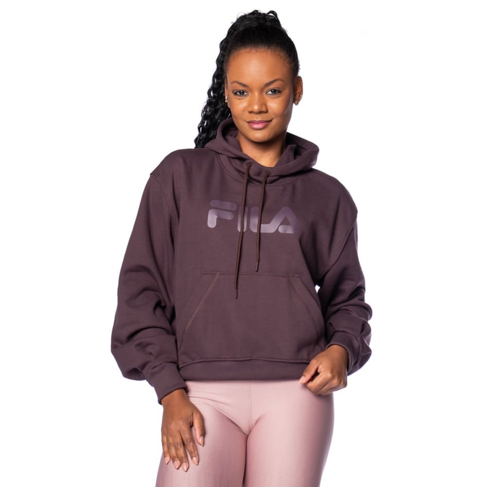Moletom Feminino Fila Comfort Letter Iii Roxo