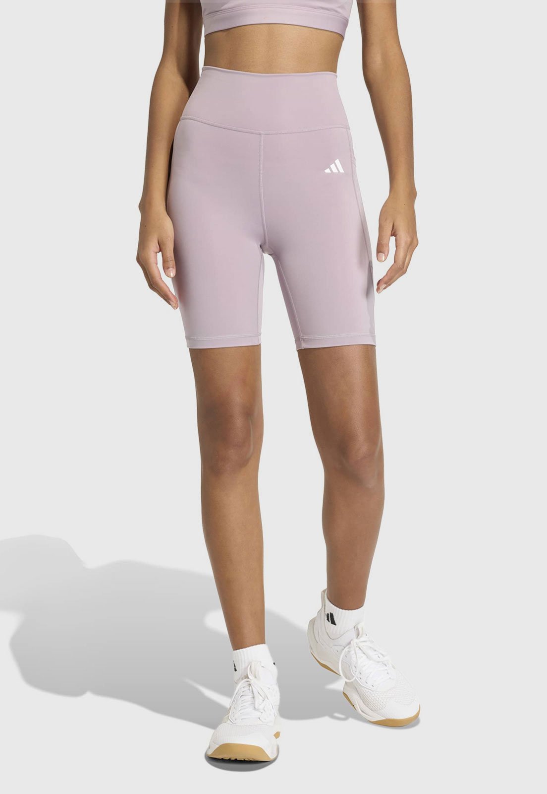 Shorts Feminino adidas Performance Cintura Alta Lilas