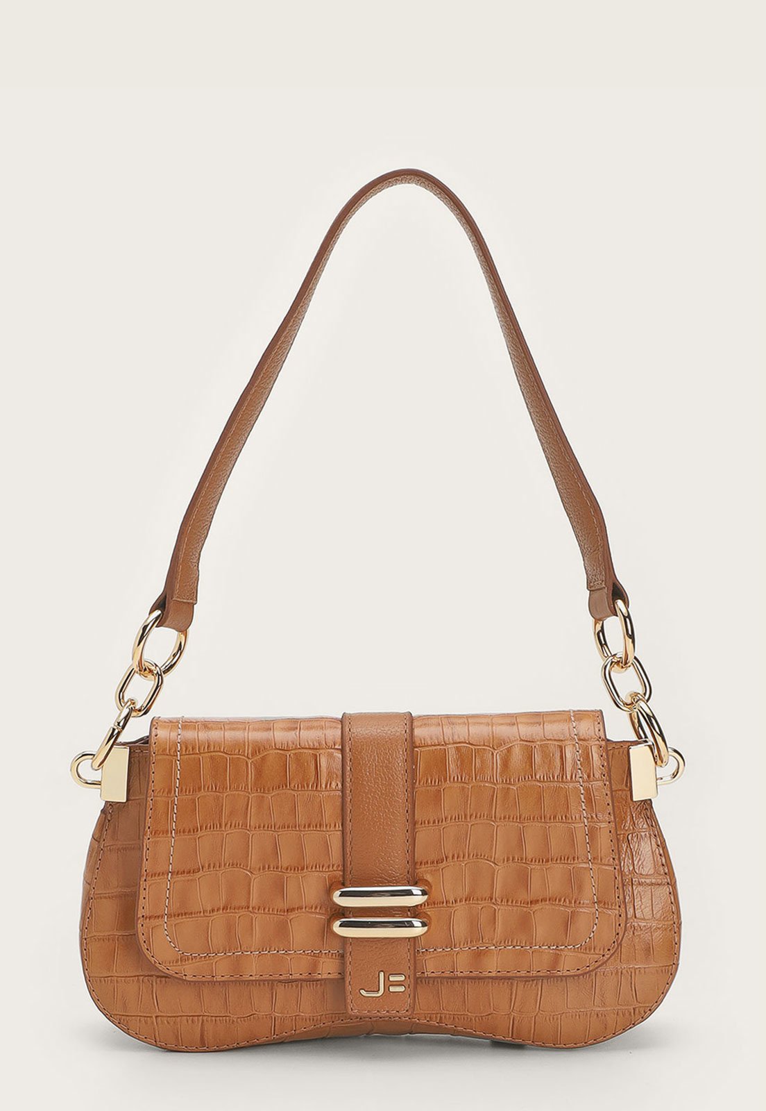 Bolsa Jorge Bischoff Croco Caramelo
