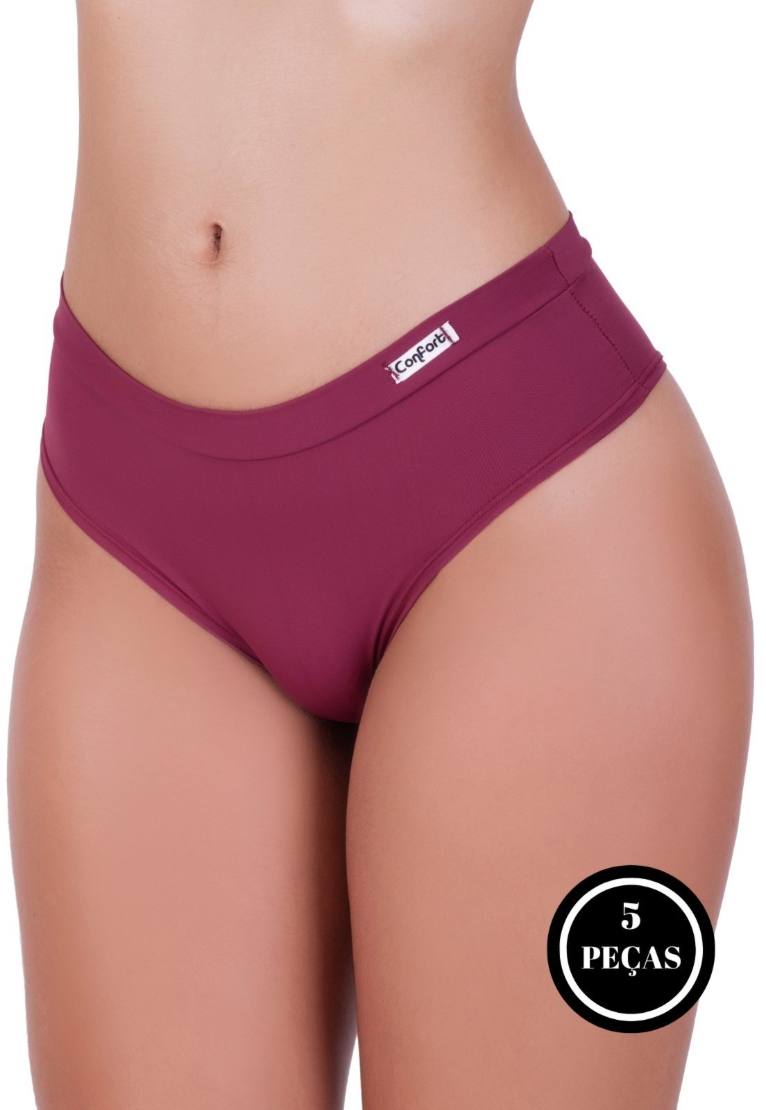 Kit 5 Calcinhas Conforto Terra e Mar Tanga Modeladora