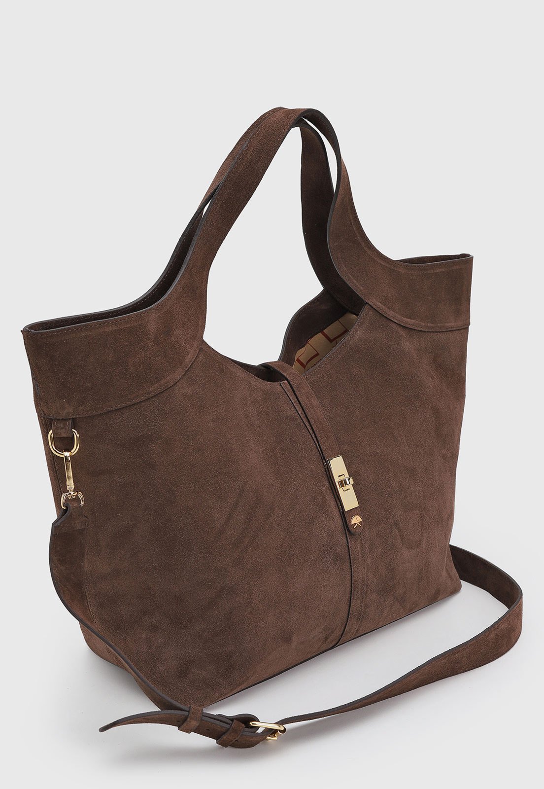Vista 3 Bolsa Feminina Luiza Barcelos Grande marrom marrom