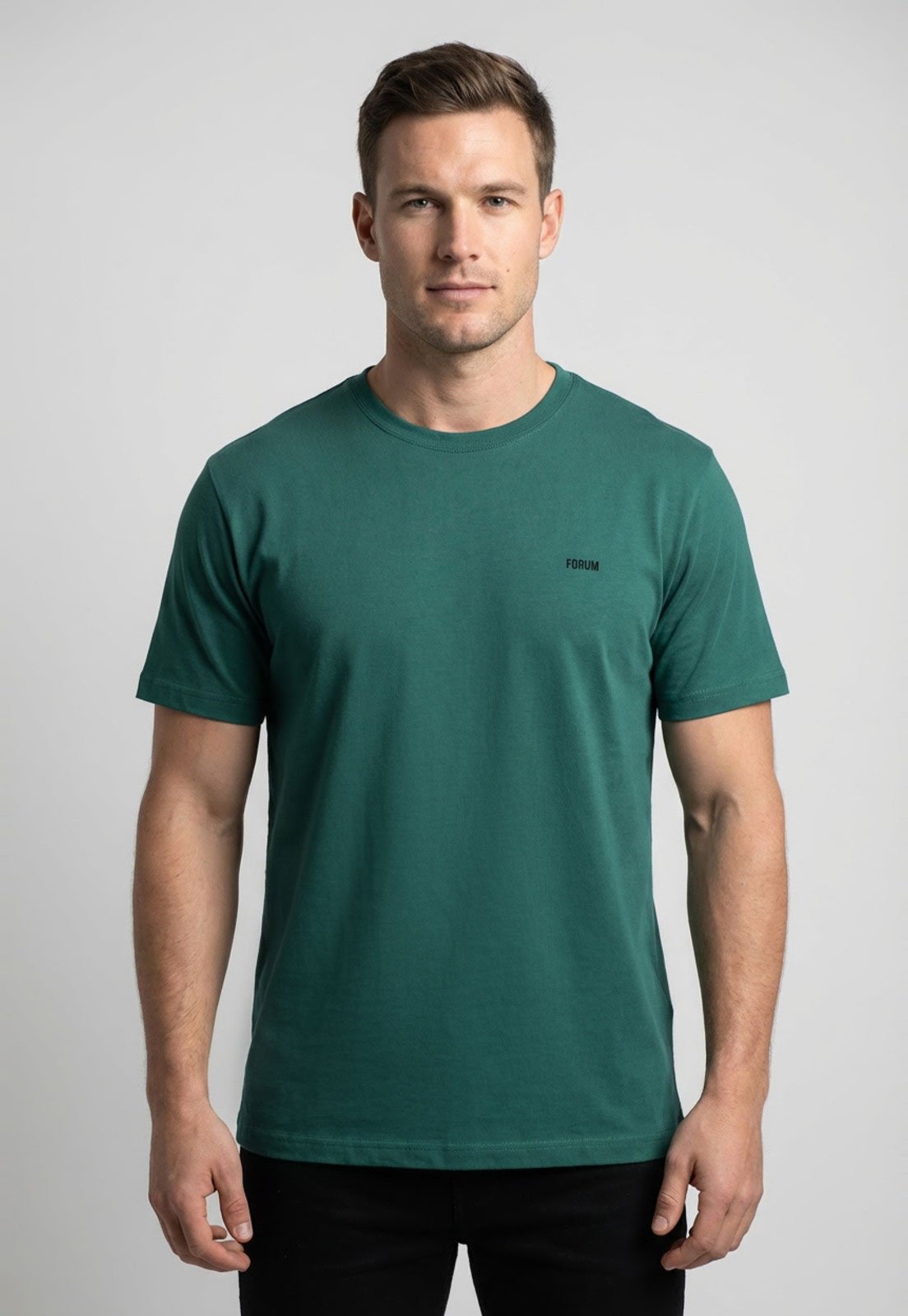 Vista 2 Camiseta Masculina Forum Logo Peito verde Forum verde