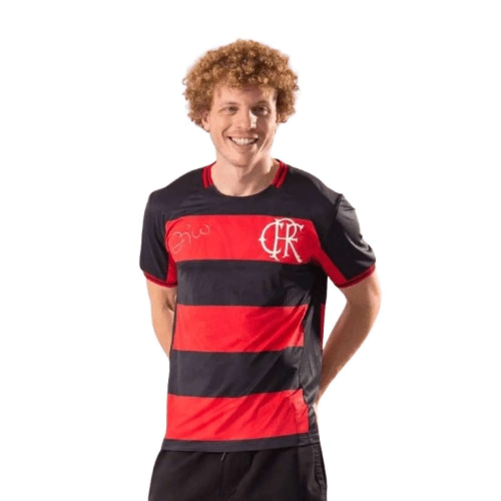 Camisa Flamengo Bench Braziline - Preto/Vermelho