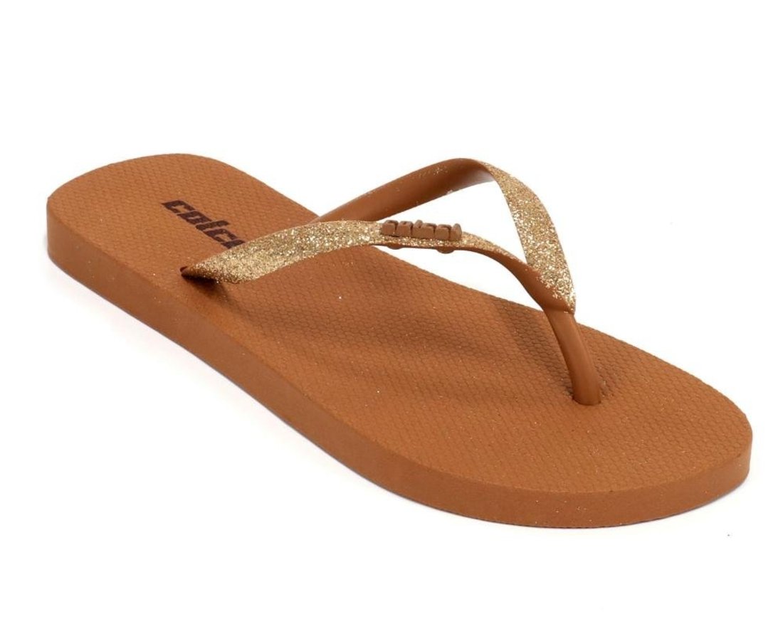Chinelo Feminino Fiji Colcci Techfit Tira com Glitter Cinza Pewter