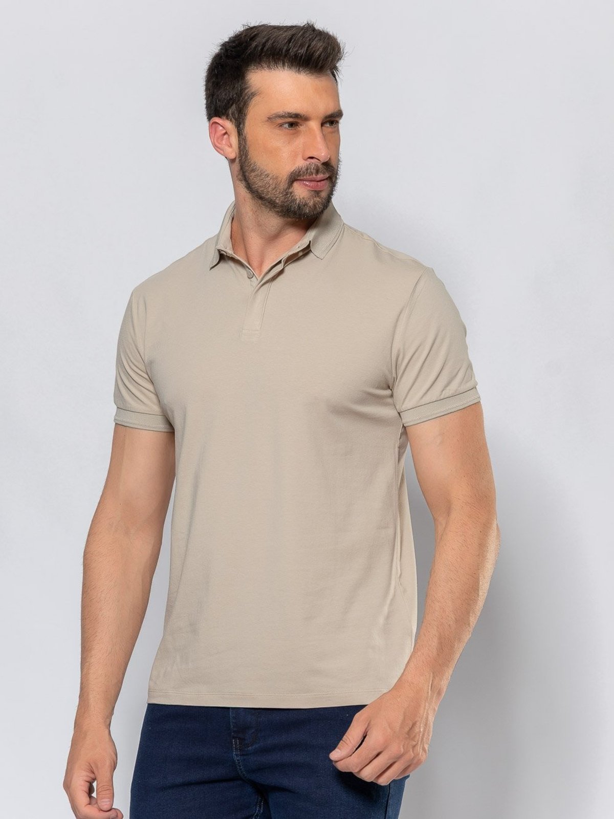 Camisa Polo Masculina Premium Algodão com Elastano Crocker