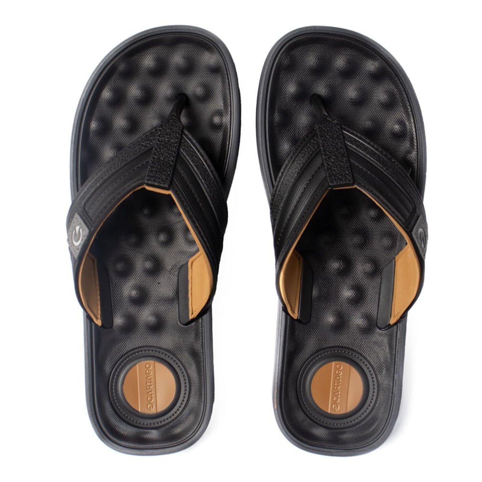 Infantil - Chinelo Masculino Cartago Alabama Tiras Largas Marrom/Bege