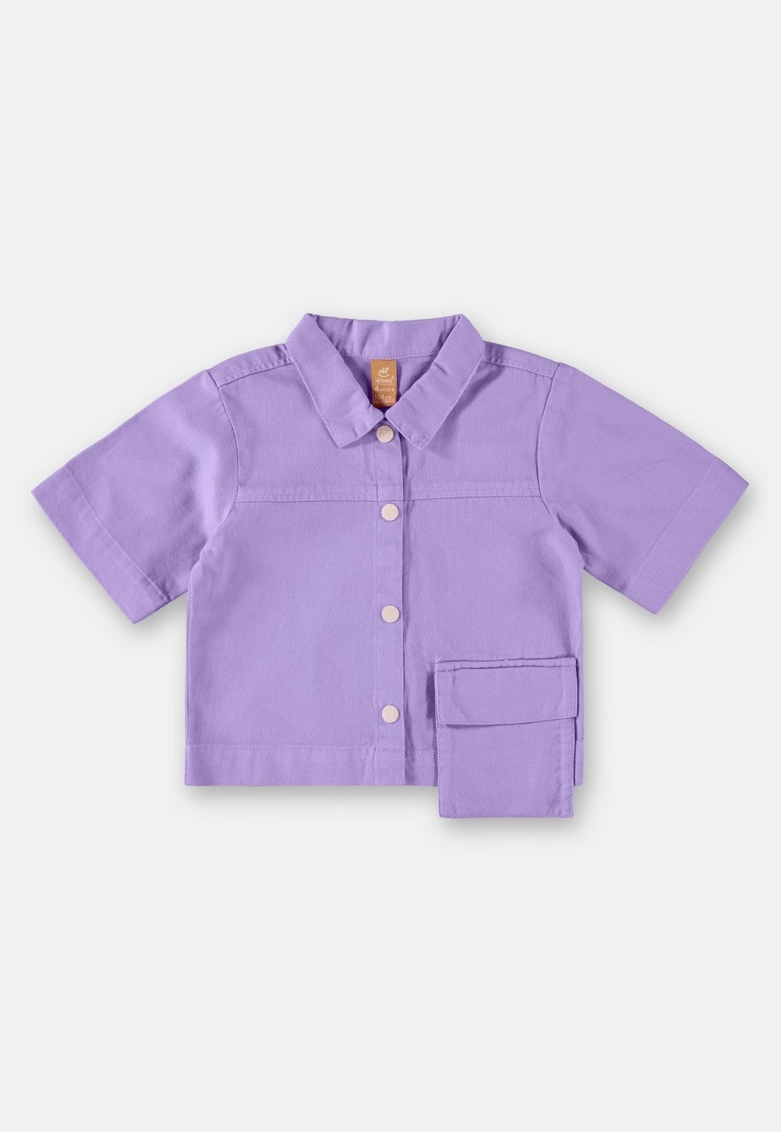 Infantil - Camisa para Meninas em Sarja Up Baby Roxo