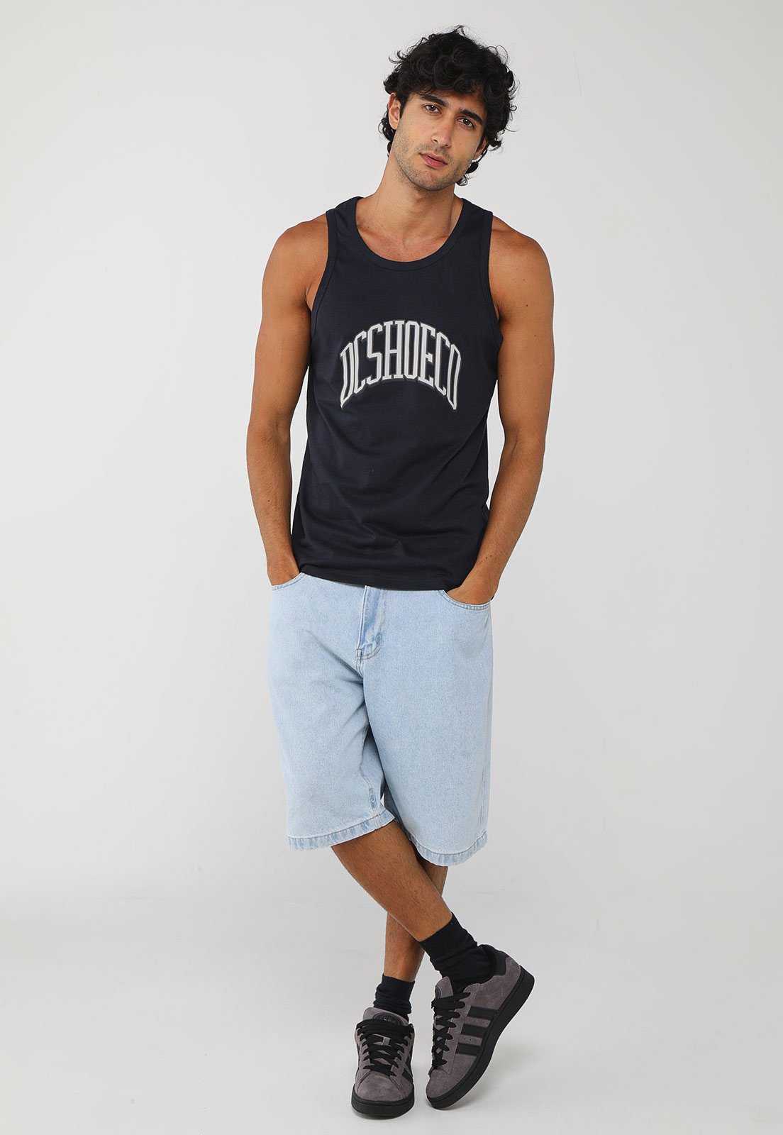 Vista 3 Regata Masculina DC Shoes Team Preta preto DC Shoes preto