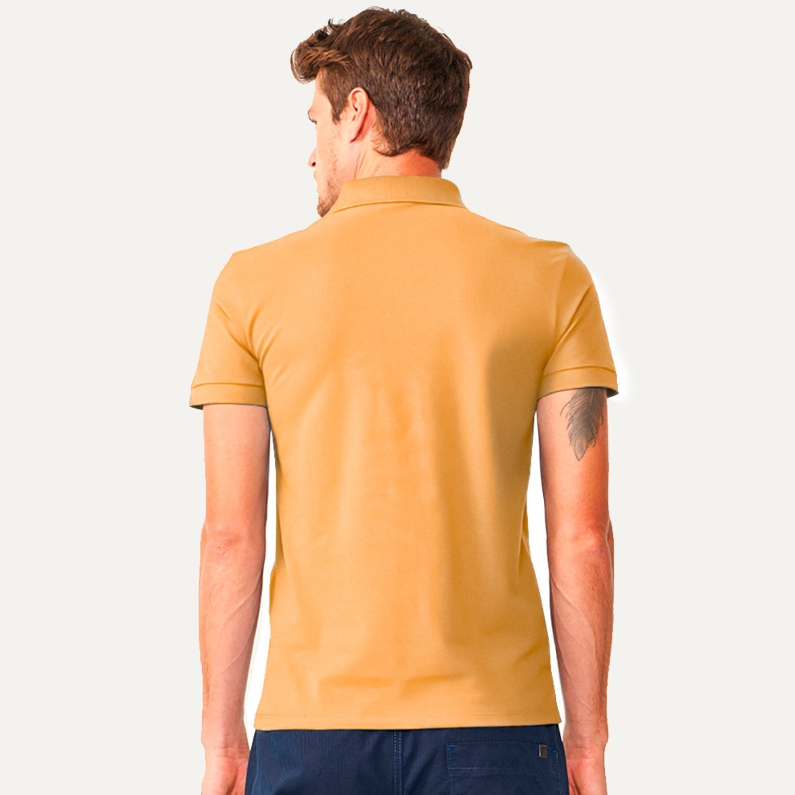 Vista 3 Camisa Polo Colcci Classic Pr26 Tofu Masculino amarelo Colcci amarelo