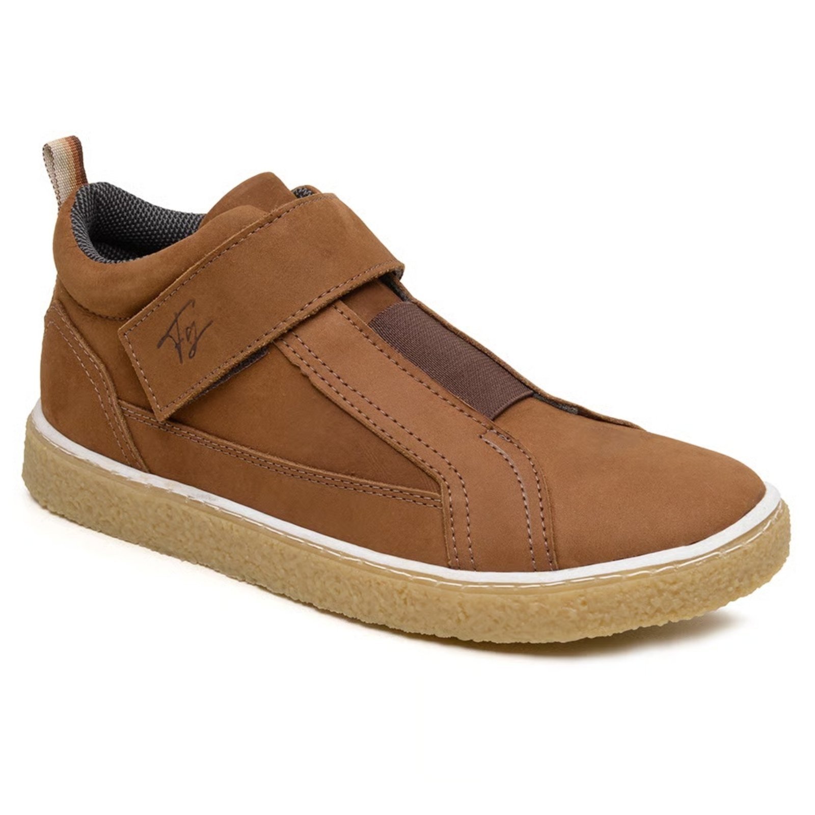 Vista 2 Tênis Masculino Cano Alto Em Couro Legítimo Sola Borracha Conforto Casual Terra super shoes marrom super shoes marrom