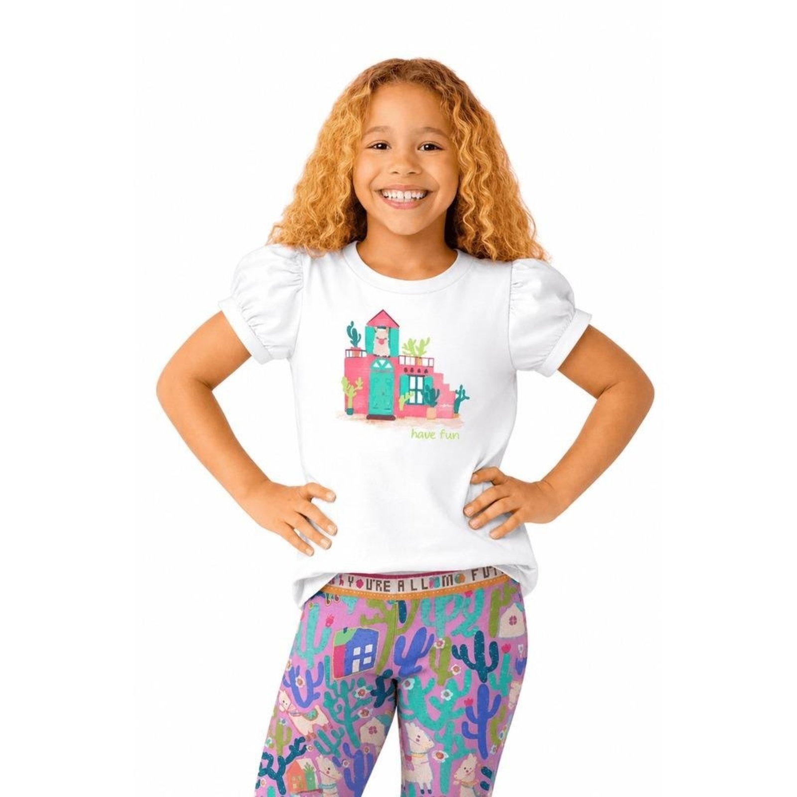 Infantil - Blusa Menina Vila de Alinhavos Alphabeto Branco