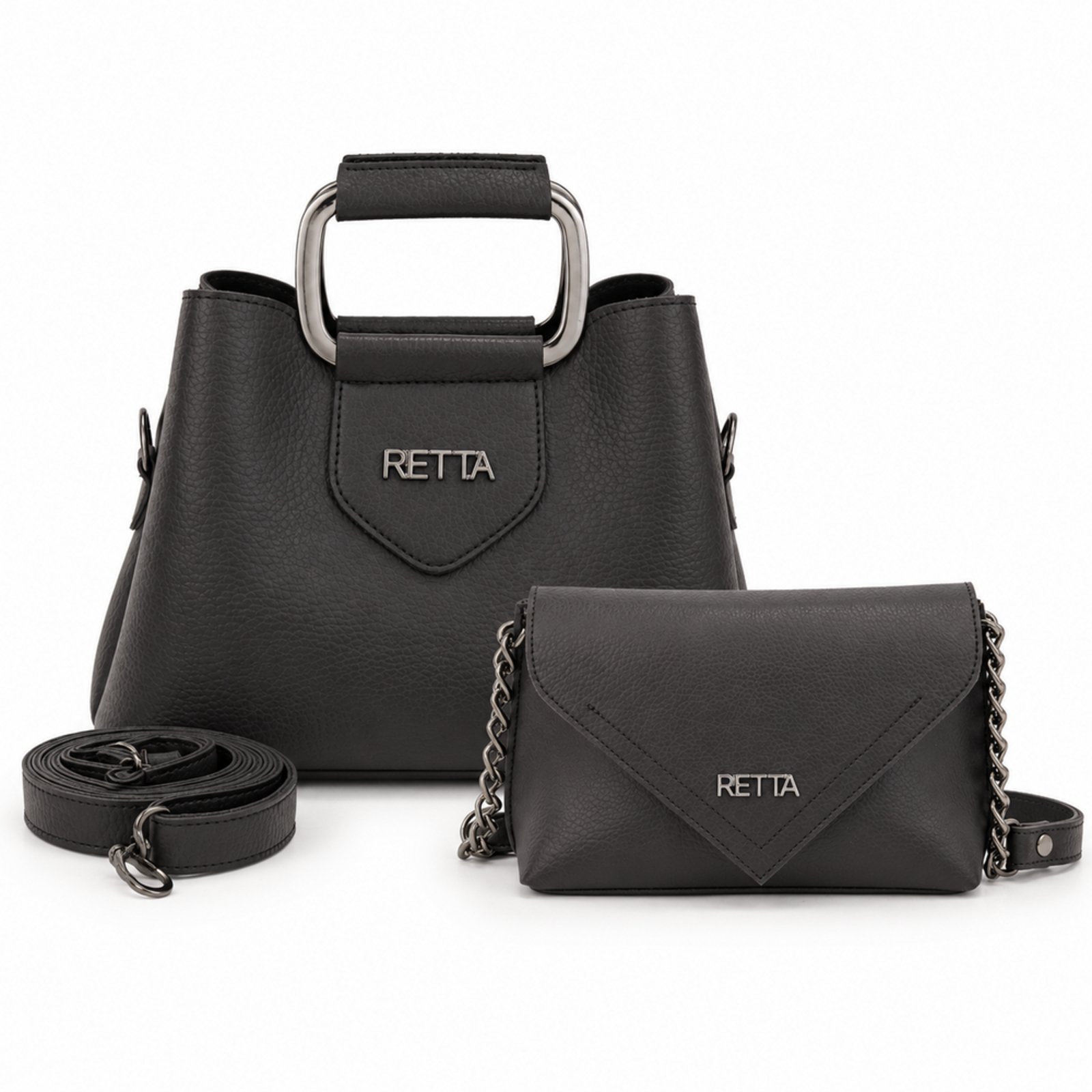 Kit 2 Bolsas Tiracolo Chloe + Amália com Corrente