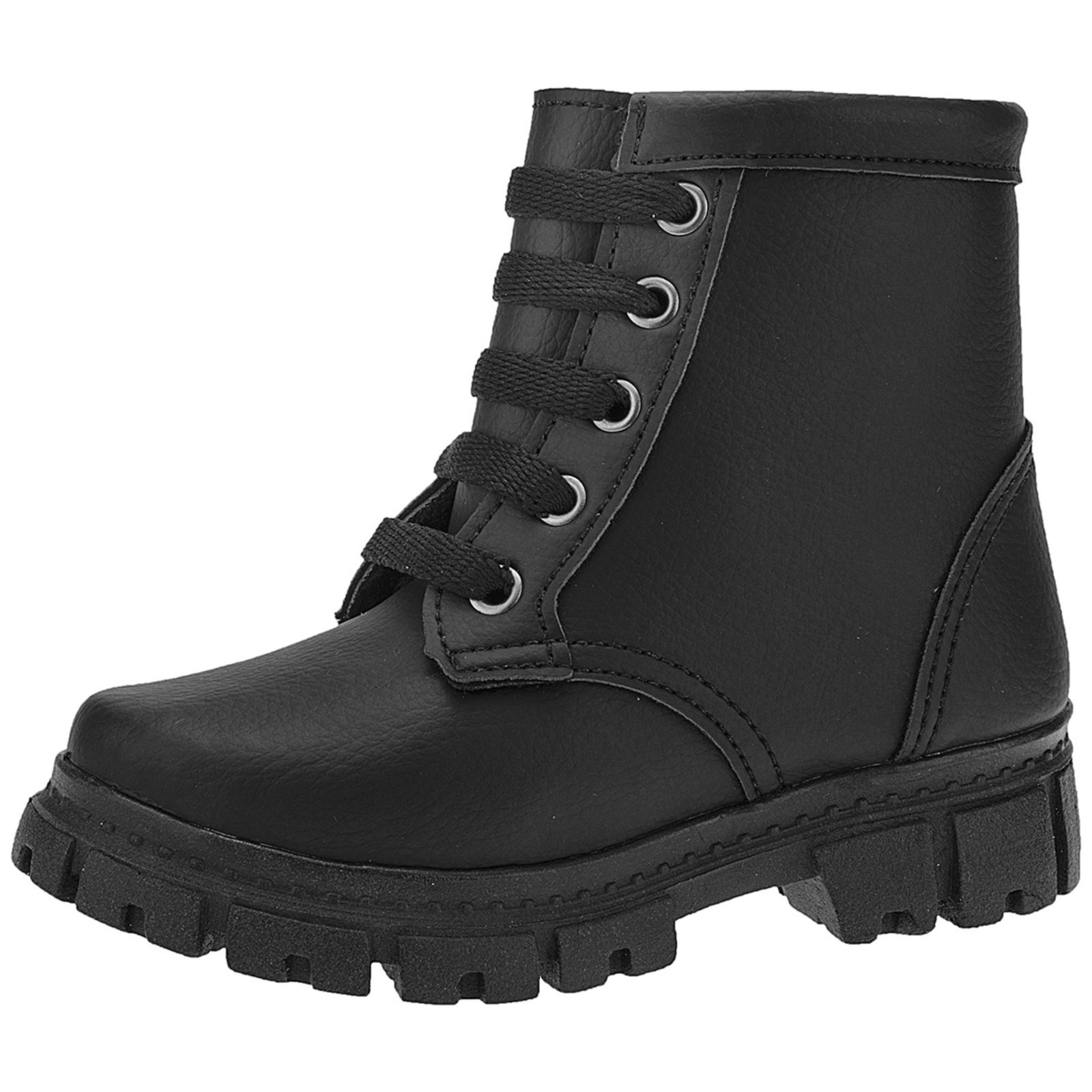 Vista 2 Infantil - Coturno Feminino Bota Menina Bota Coturno Angipé preto Angipé preto