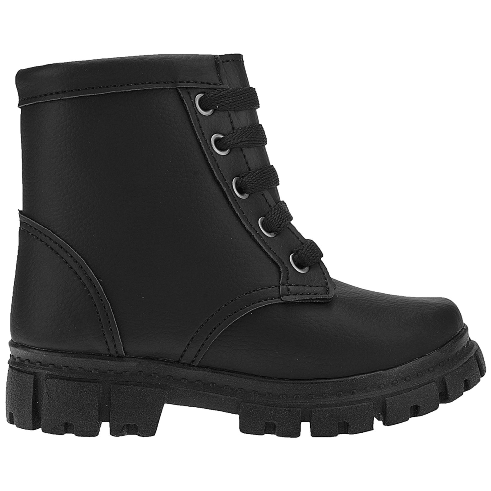 Vista 3 Infantil - Coturno Feminino Bota Menina Bota Coturno Angipé preto Angipé preto