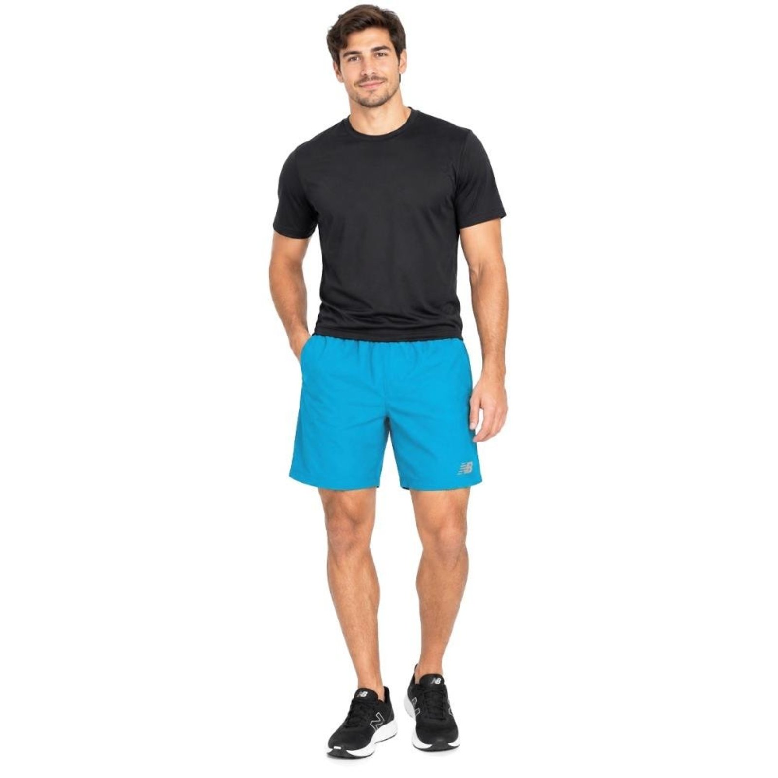 Shorts New Balance Sport Essentials Run Masculino Azul