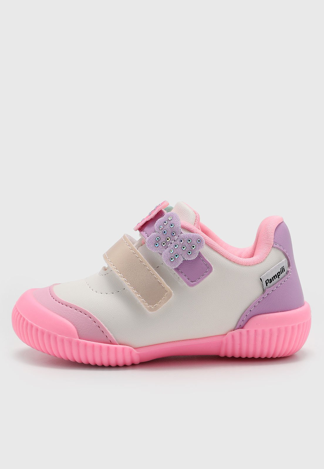 Vista 3 Infantil - Tênis Pampili YUYU Borboleta branco Pampili branco