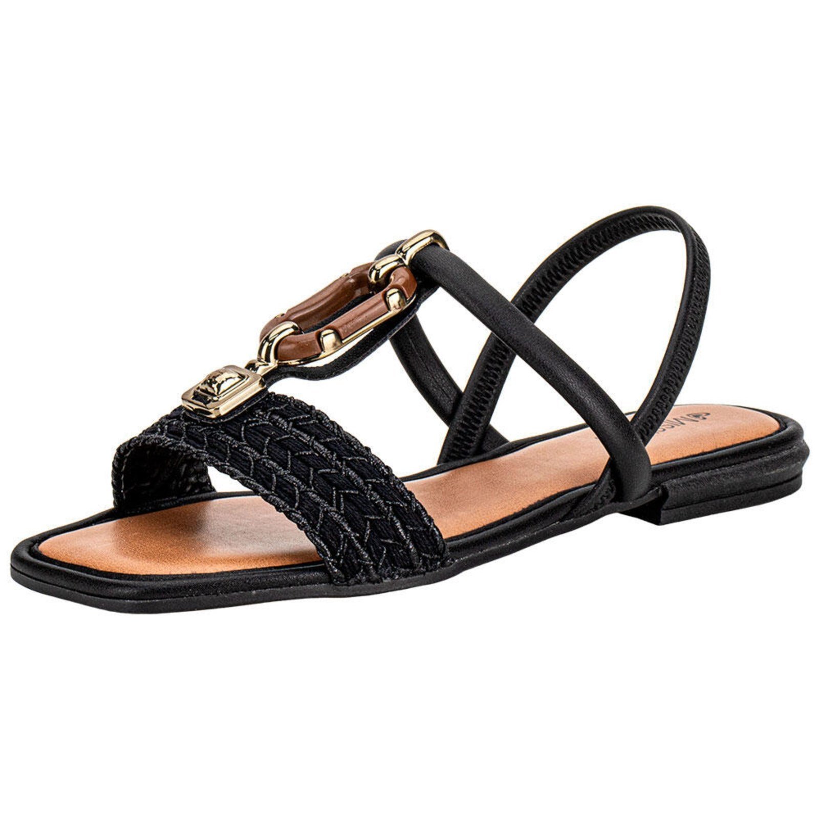 Sandália Feminina Flat Mississipi Mf302 0643302 Preto
