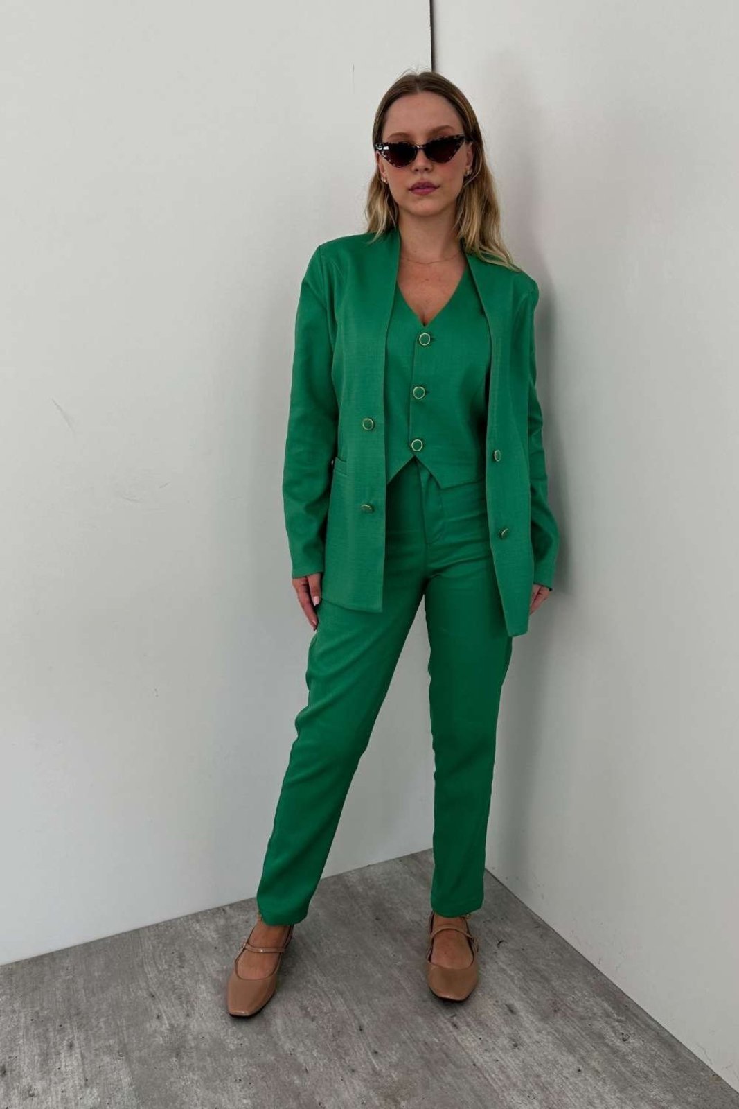 Colete Vanibele Linho Verde