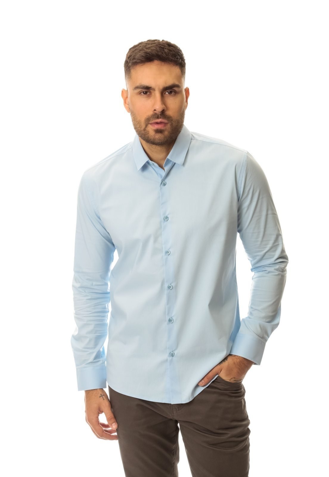 Camisa Masculina Manga Longa Crocker