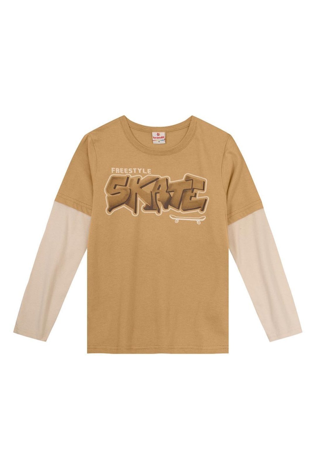 Vista 3 Infantil - Camiseta menino de skate Brandili cinza Brandili cinza