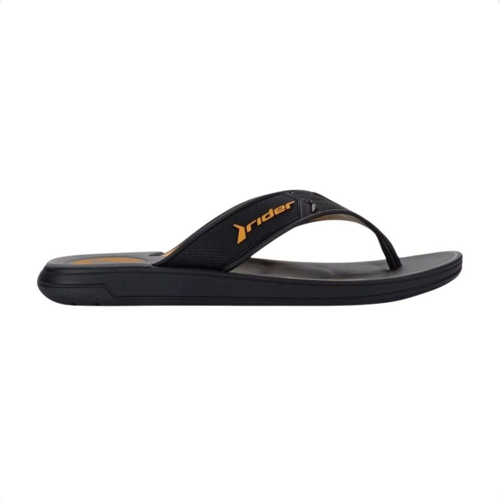 Chinelo Masculino Dedo Rider Start Iii Preto E Amarelo