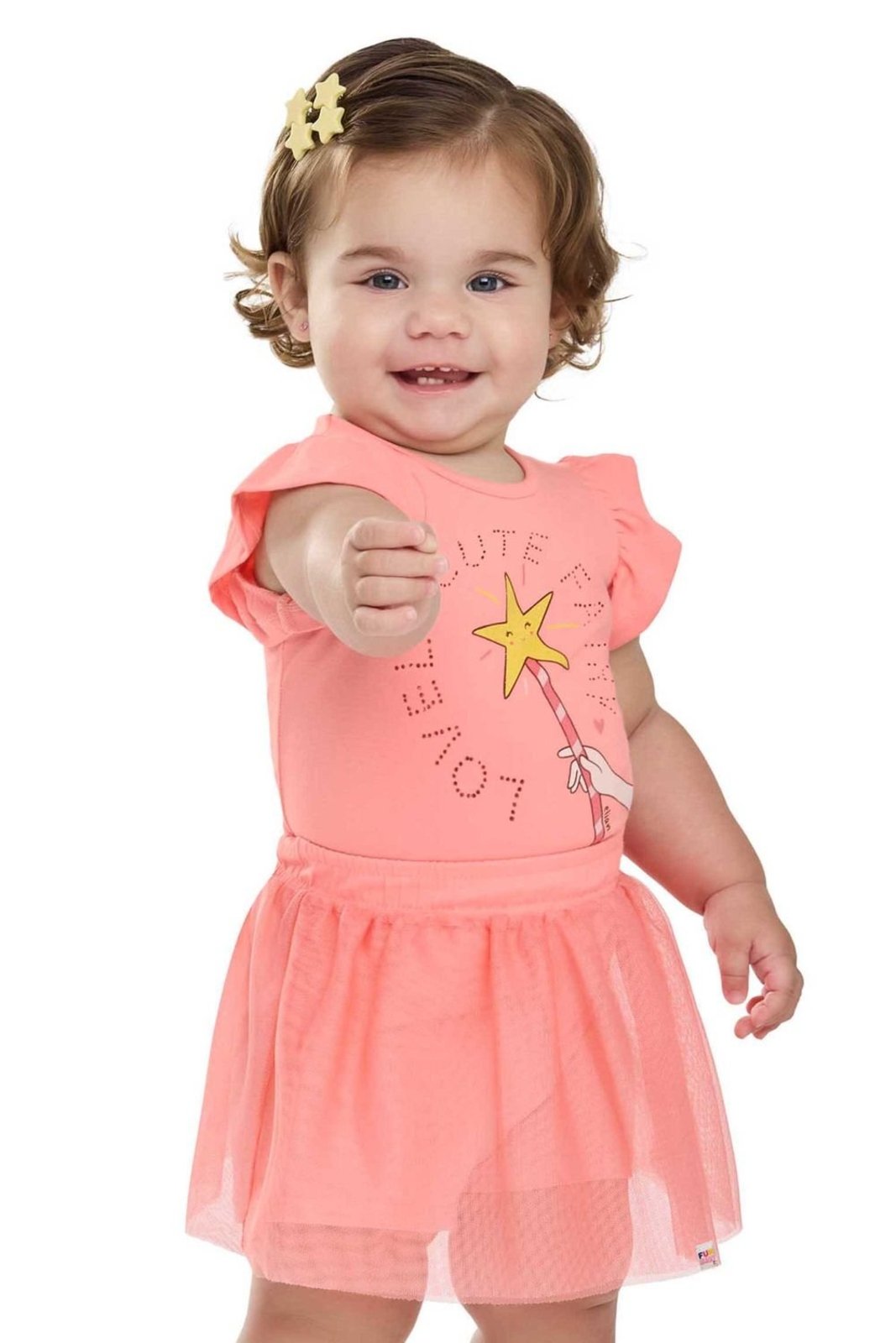 Infantil - Conjunto Menina Tule Fadinha Elian Rosa