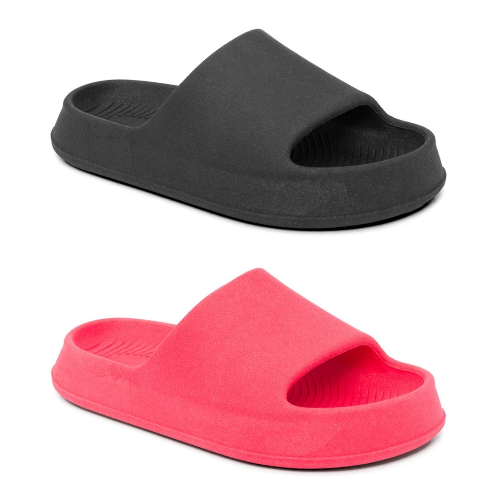 Vista 3 Infantil - Kit 2 Pares de Chinelo Nuvem Feminino Para Menino Confortável e Leve Funfy vermelho Funfy vermelho