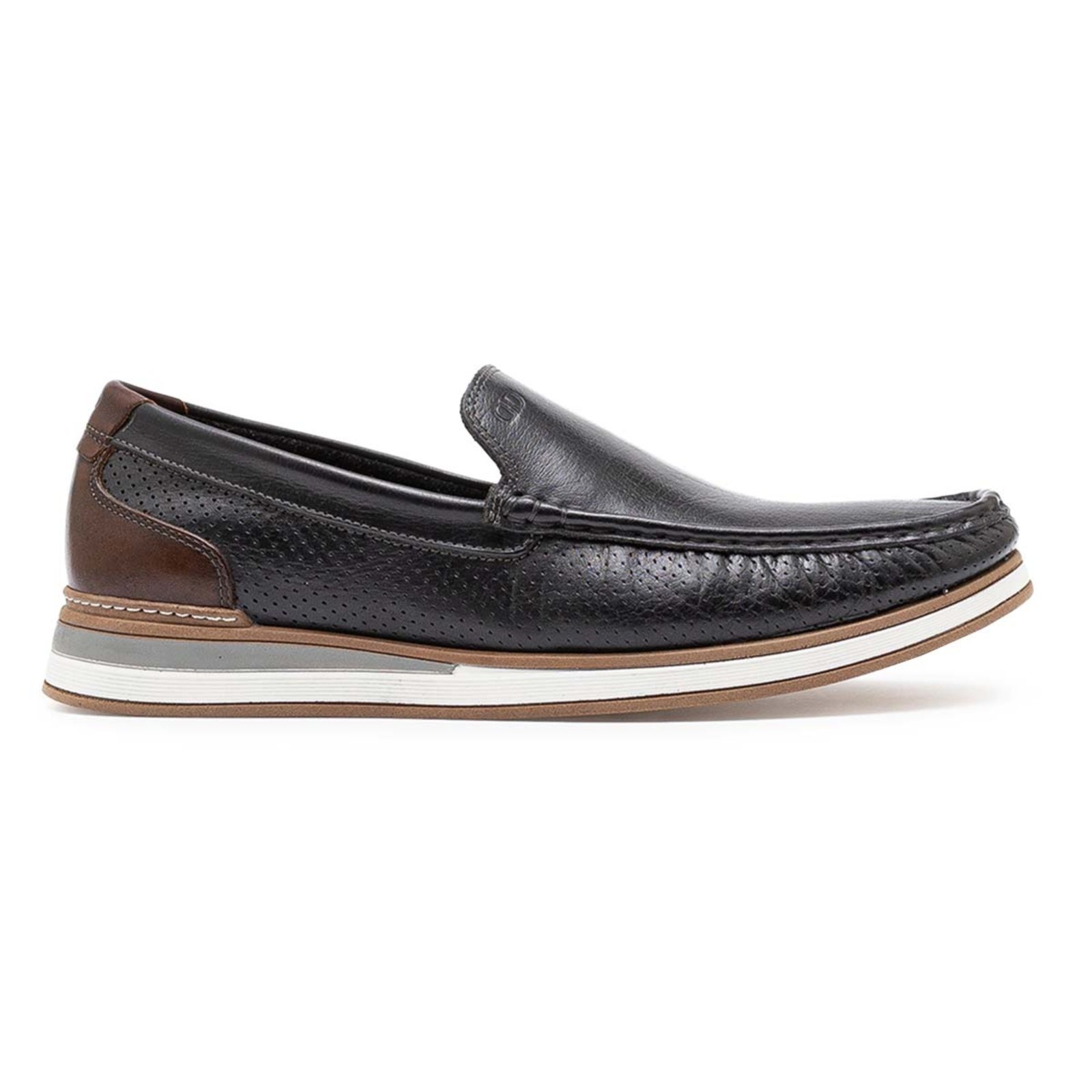 Mocassim De Couro Democrata Masculino Denim Flow 252101