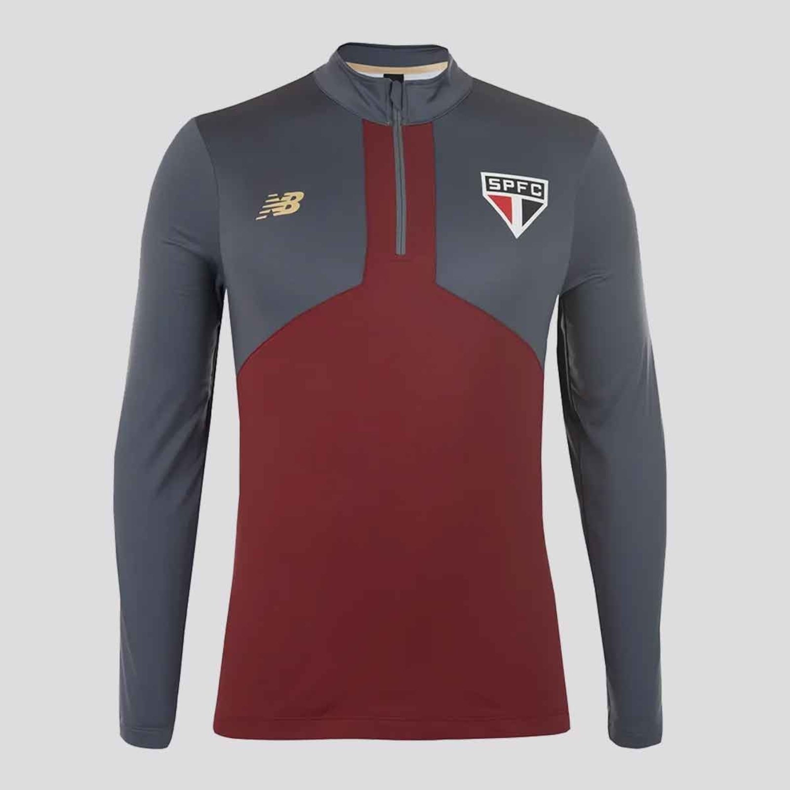 Vista 2 Blusão New Balance São Paulo Treino 2025 cinza New Balance cinza