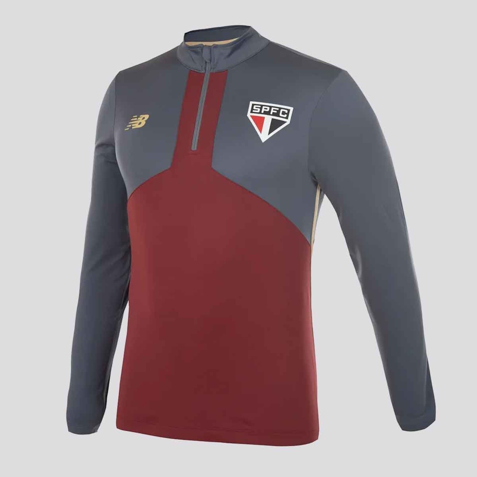 Vista 3 Blusão New Balance São Paulo Treino 2025 cinza New Balance cinza
