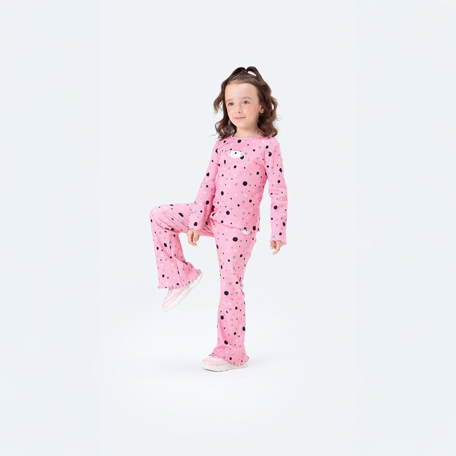 Infantil - Conjunto Longo Estampado Poá Menina Lilica Ripilica