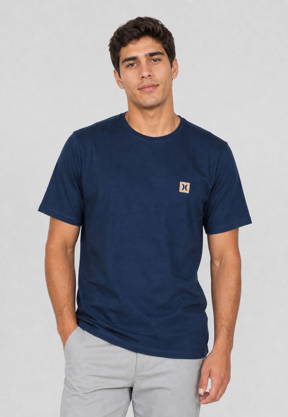 Camiseta Masculina Hurley Logo Azul-Marinho