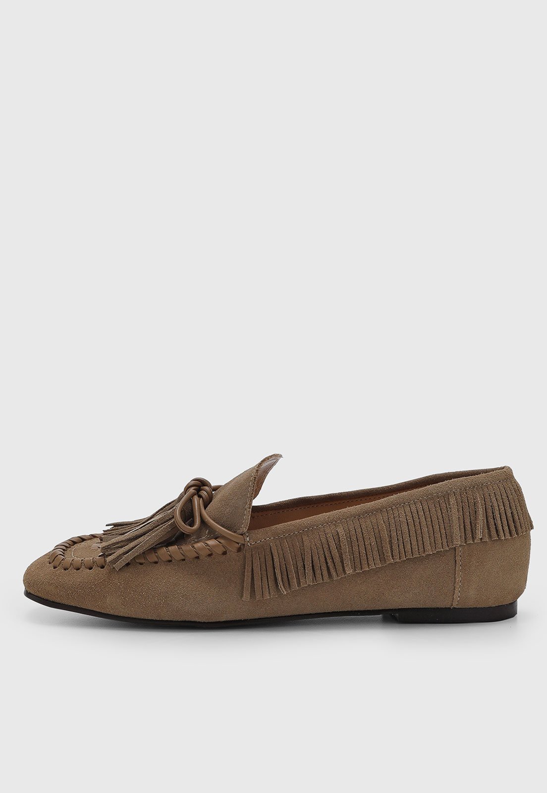 Mocassim Feminino Luiza Barcelos Franjas Marrom