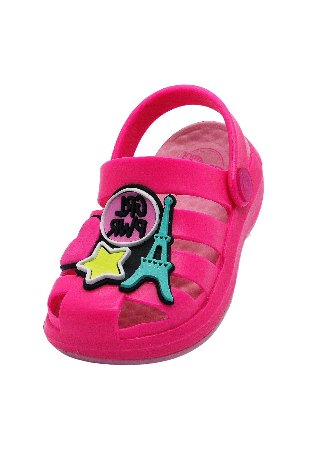 Infantil - Sandália Babuche Plugt Menina Pop Paris Girl Power Pink