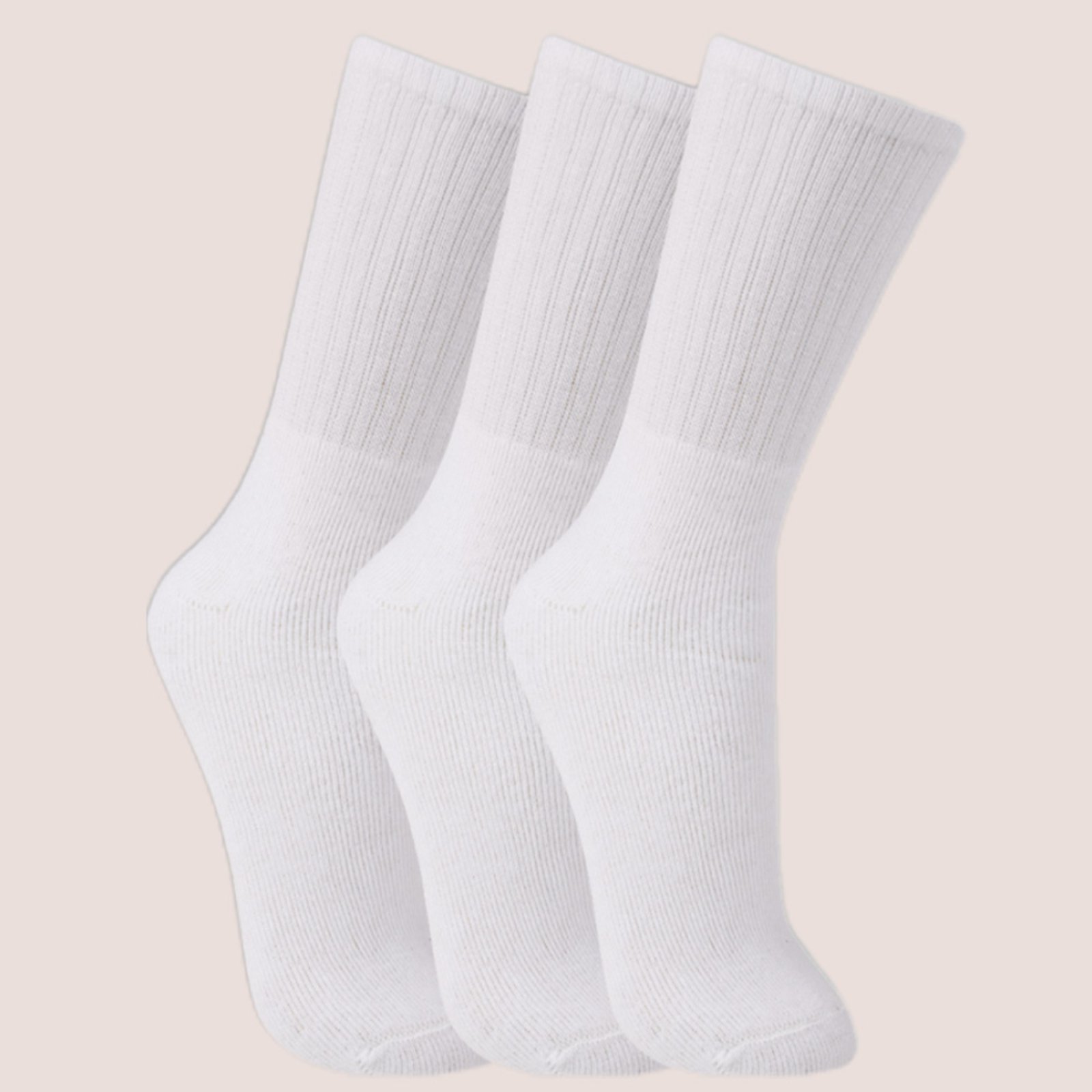 Kit 3 Pares Meia Trifil Cano Alto Algodão Unissex Branco