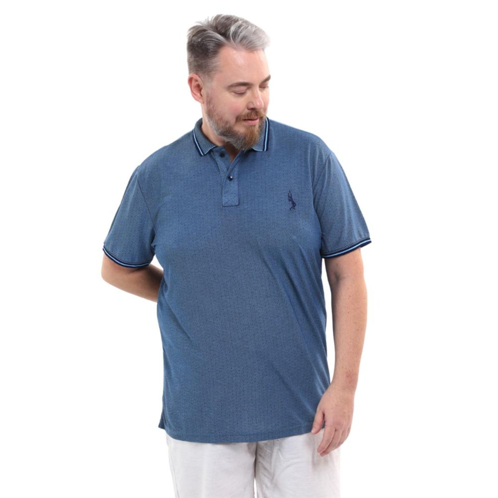 Camisa Polo John Pull Masculina Slim Casual Piquet Viscose