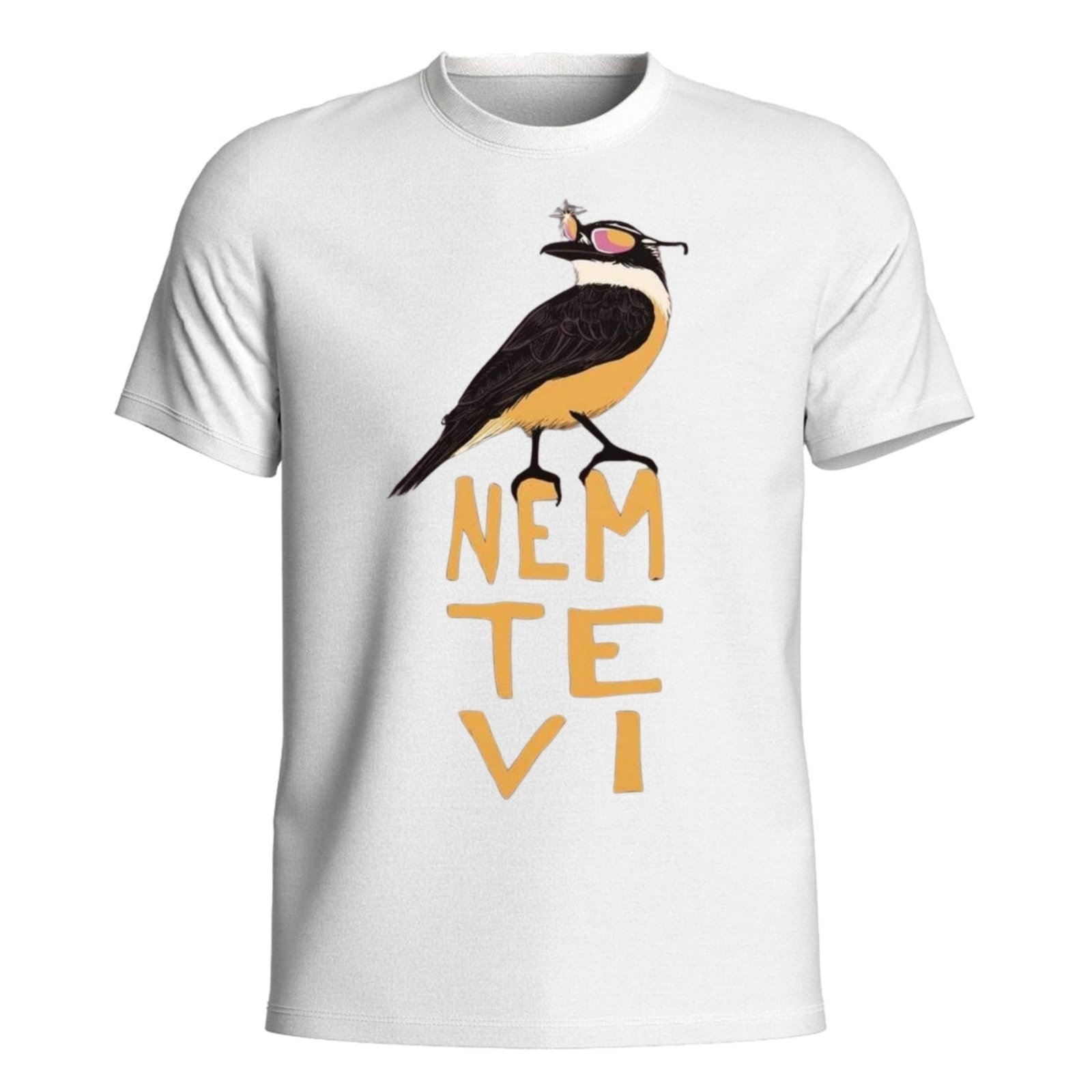 Camiseta Masculina Básica de Carnaval Modelo Nem Te Vi