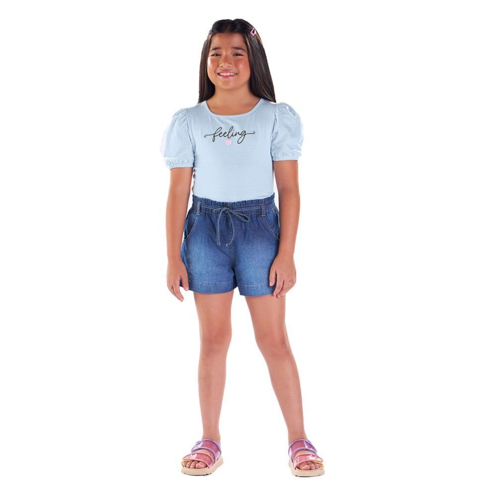 Infantil - Blusa Menina - Nuvem - 48805-1273 Azul