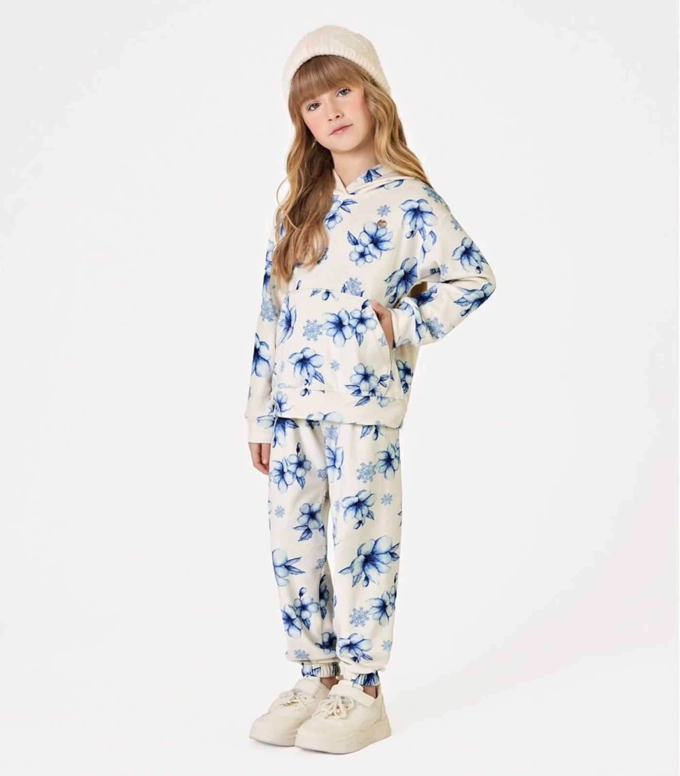 Infantil - Conjunto Blusão com Capuz e Calça Trick Nick Bege