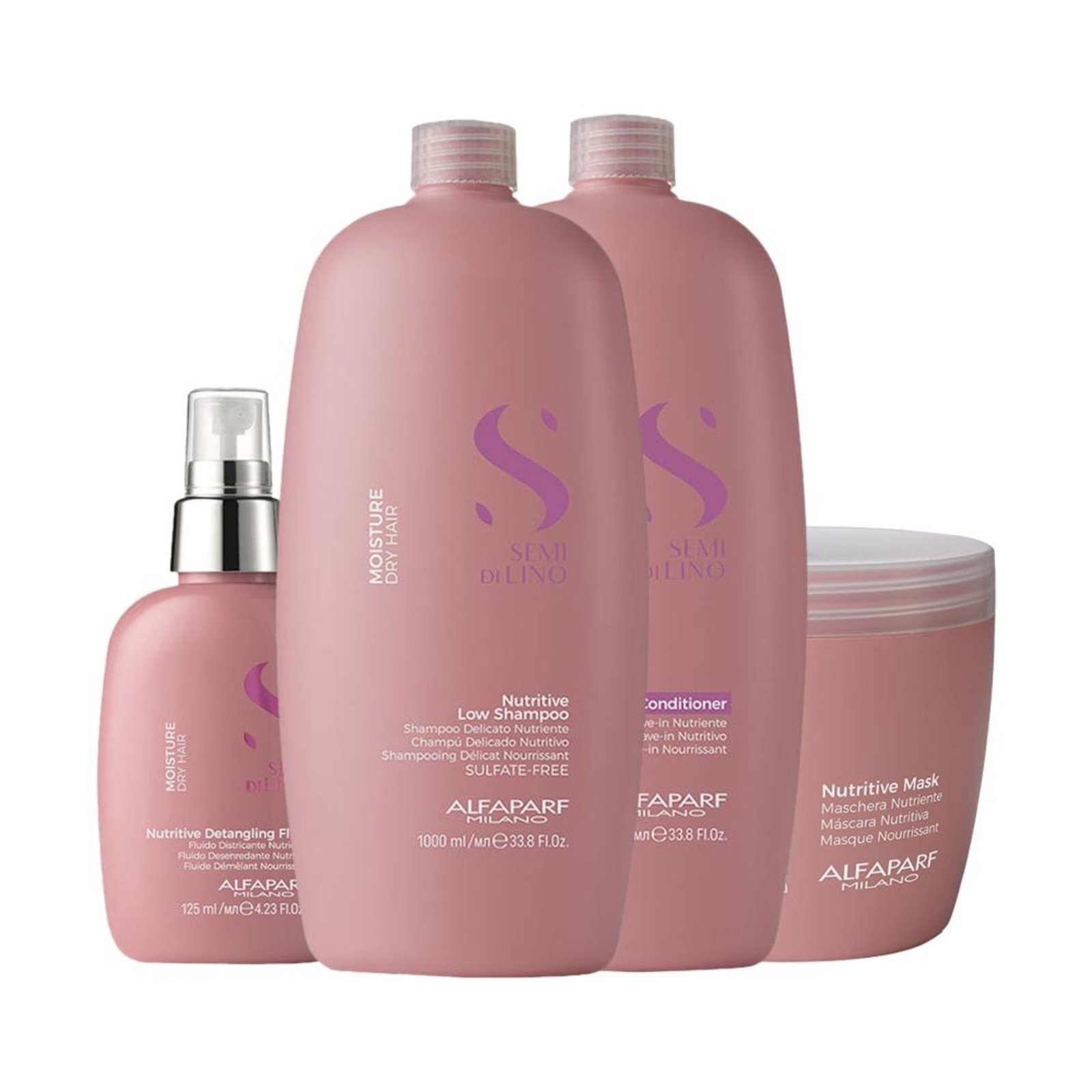 Kit Alfaparf Milano Professional Sdl Moisture Profissional - Sh e Condicionador e Máscara e Leave-In