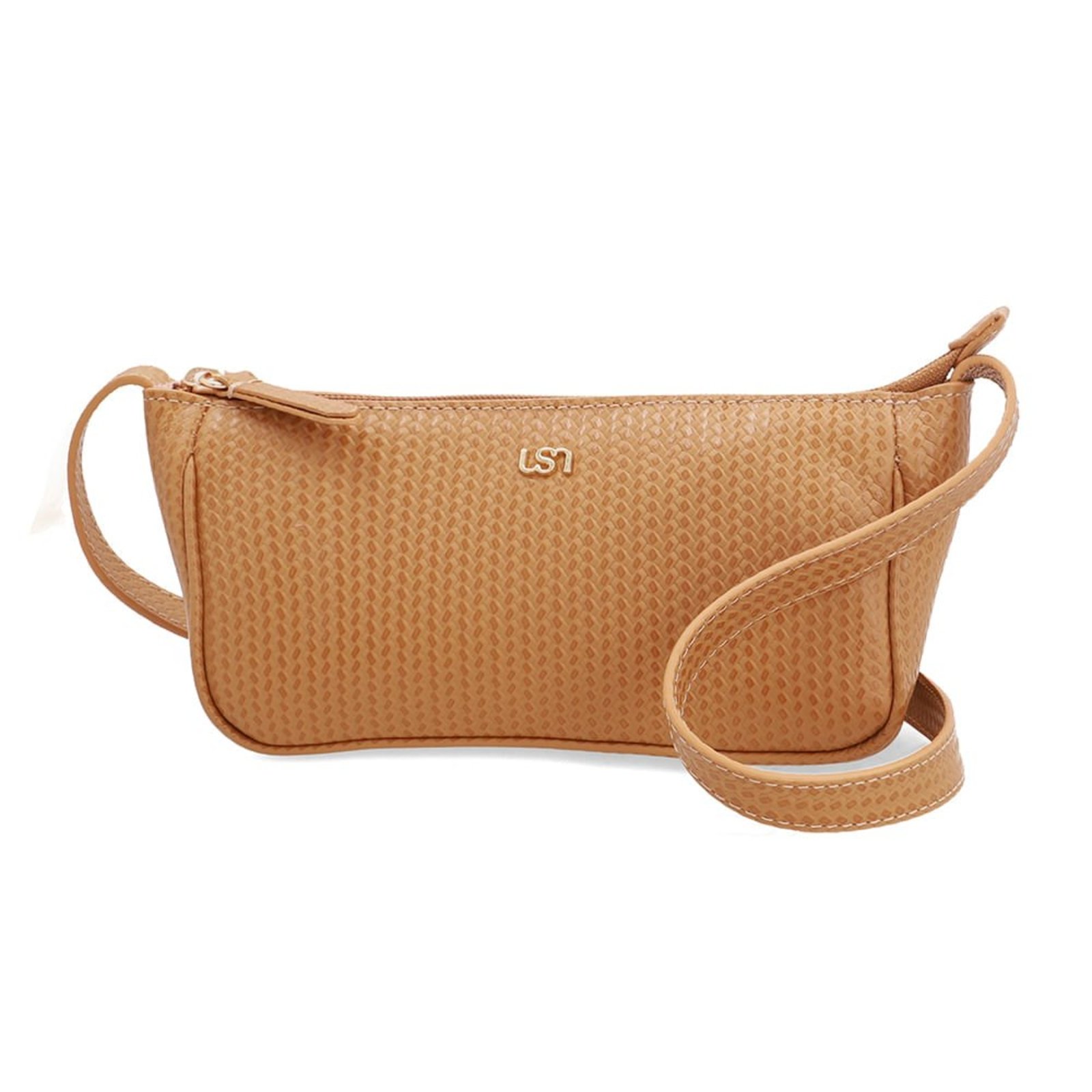 Bolsa Tiracolo Couro Tressê Amarela
