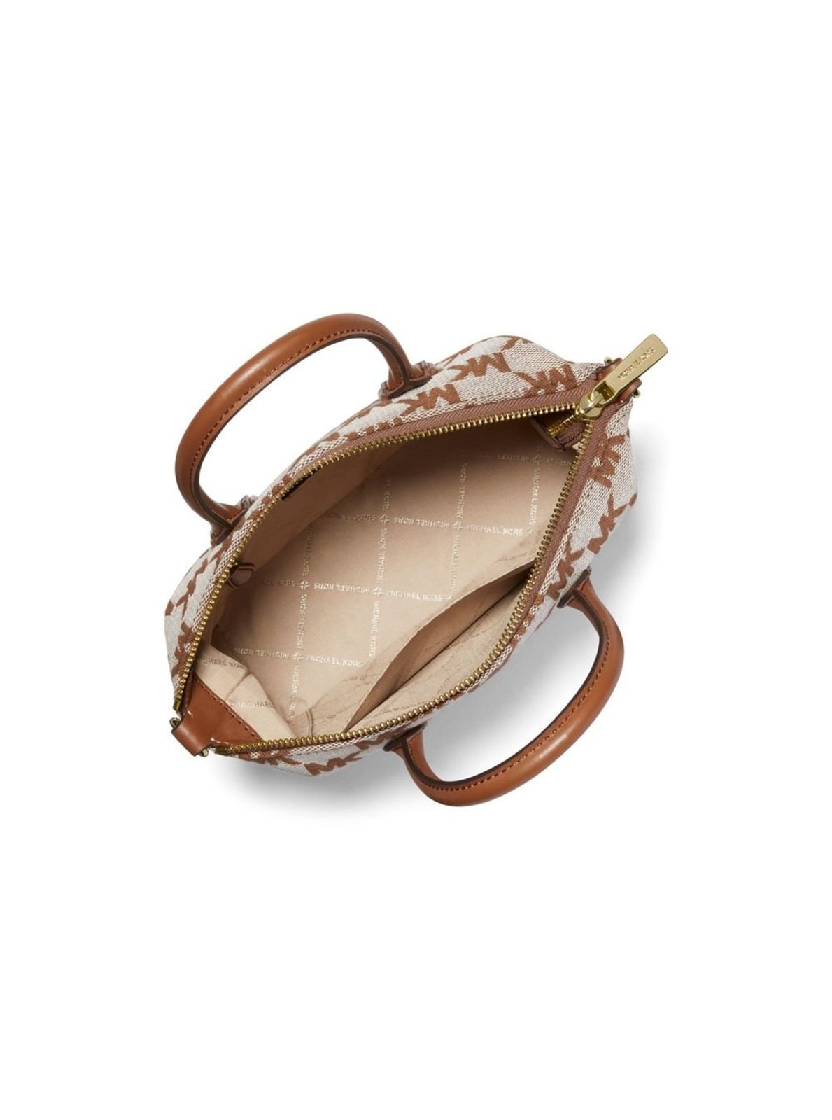 Vista 3 Bolsa Tiracolo Hyde Logo Pequena 35S4g4fs1j230 Michael Kors caramelo Michael Kors caramelo