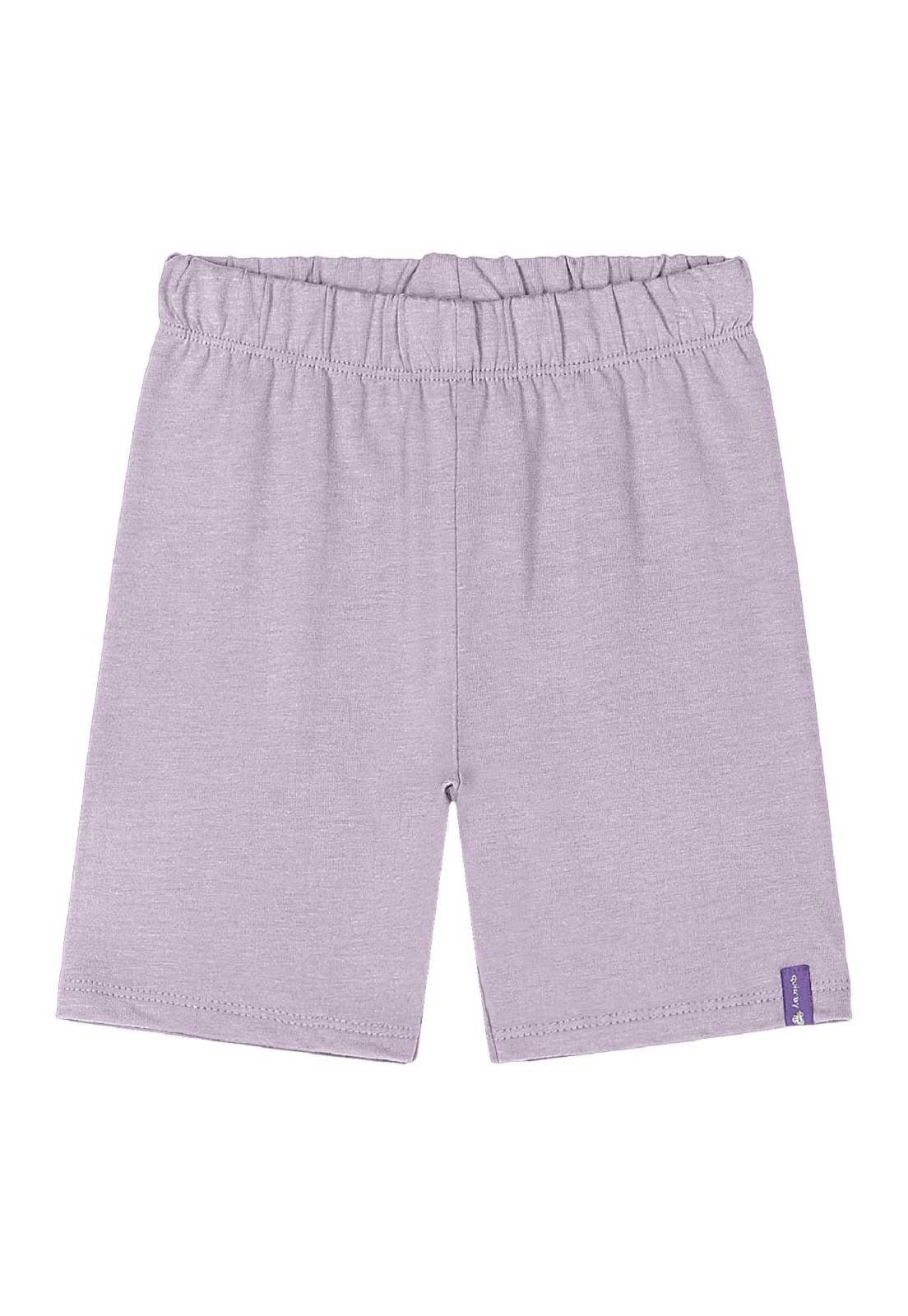 Infantil - Bermuda Ciclista Básica Menina Quimby Roxo