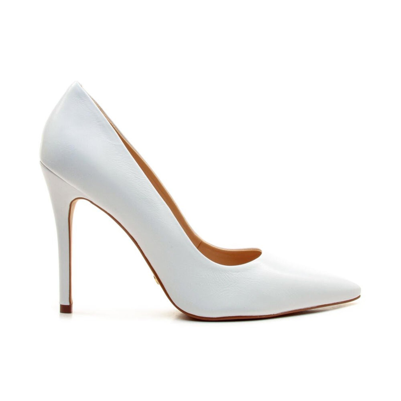 Scarpin Couro Branco Salto Alto Cecconello 2130008-147