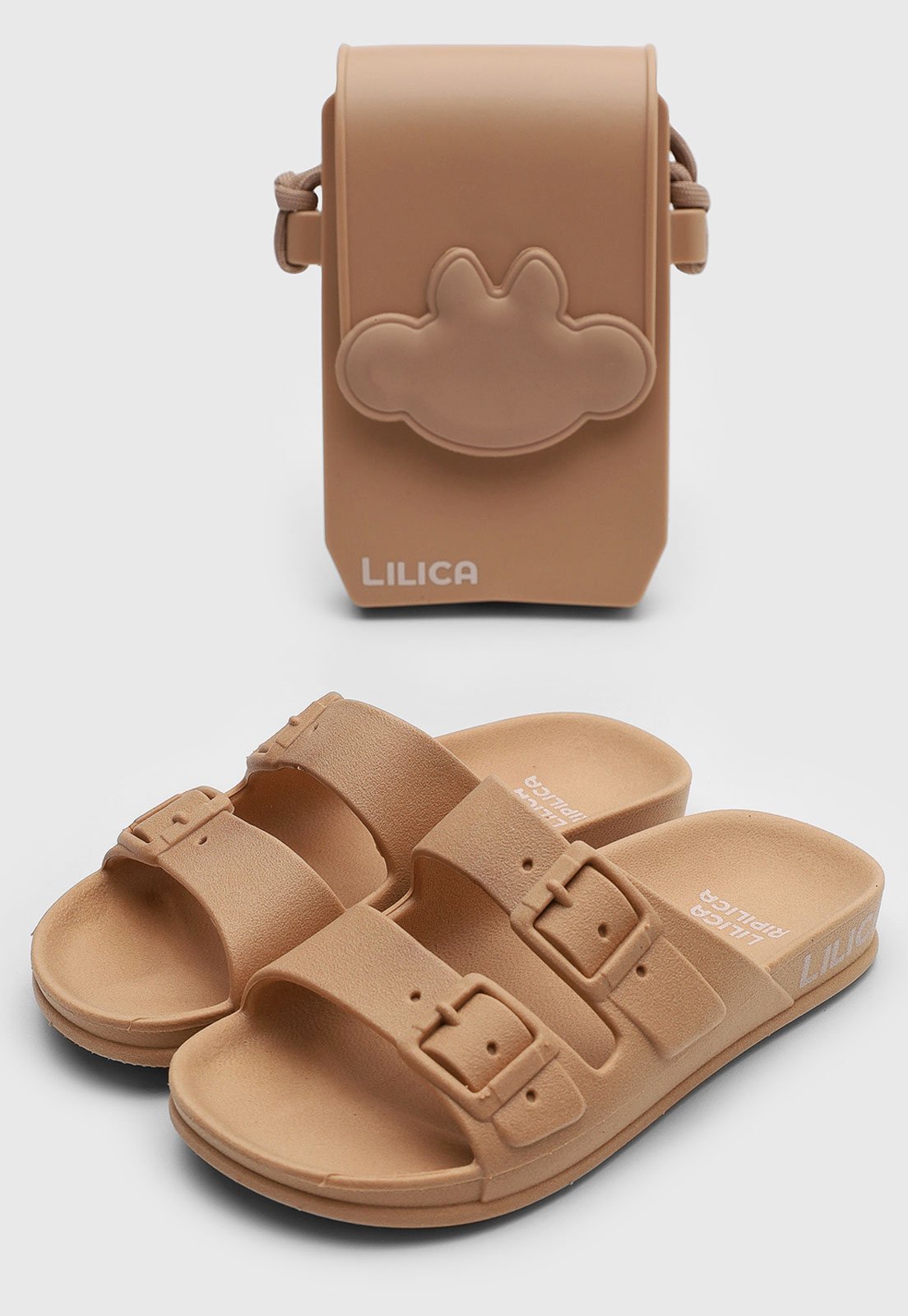 Infantil - Chinelo Lilica Ripilica com Bolsa Bege