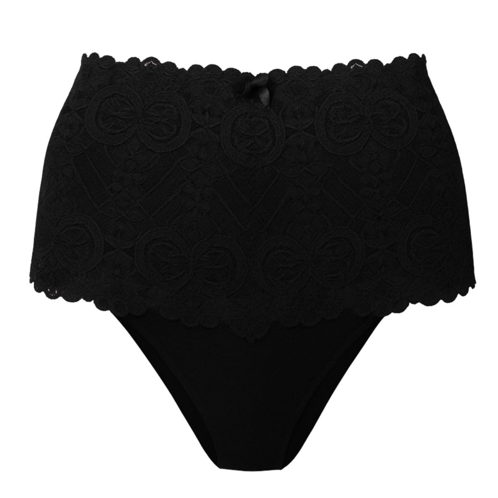 Calcinha Feminina Cintura Alta Rendada Em Cotton Pretty Paty