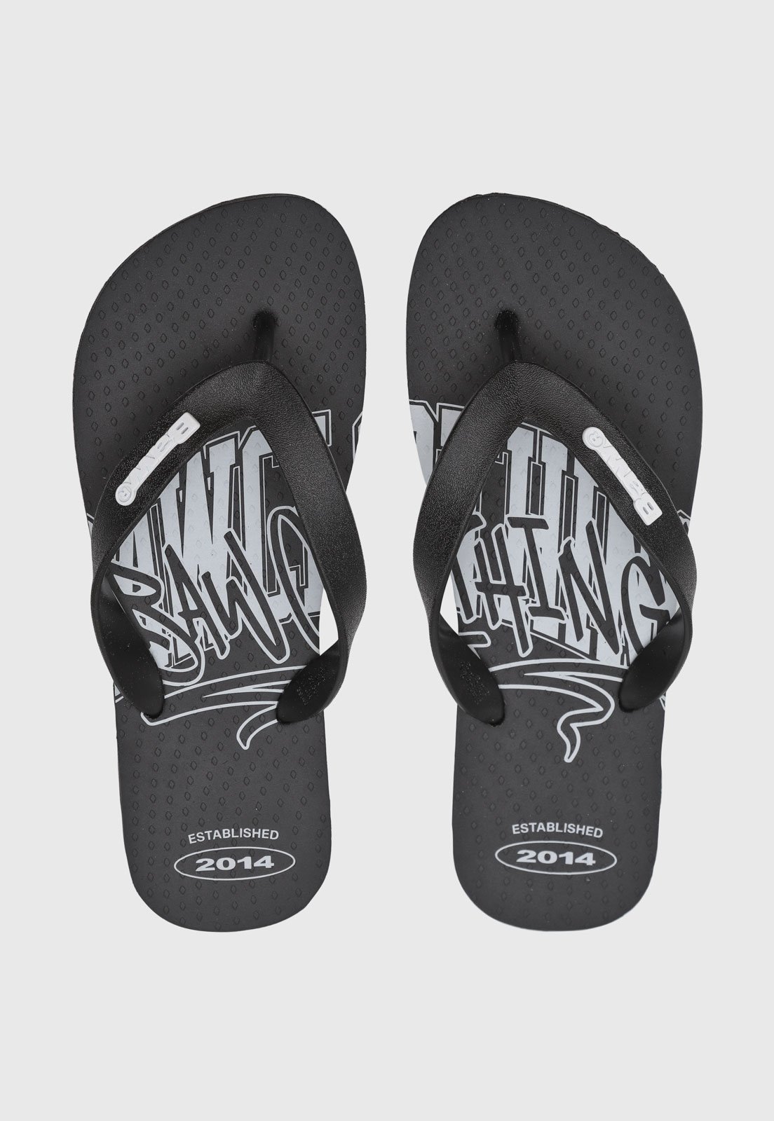 Chinelo Masculino BAW Estampa Gráfica Preto