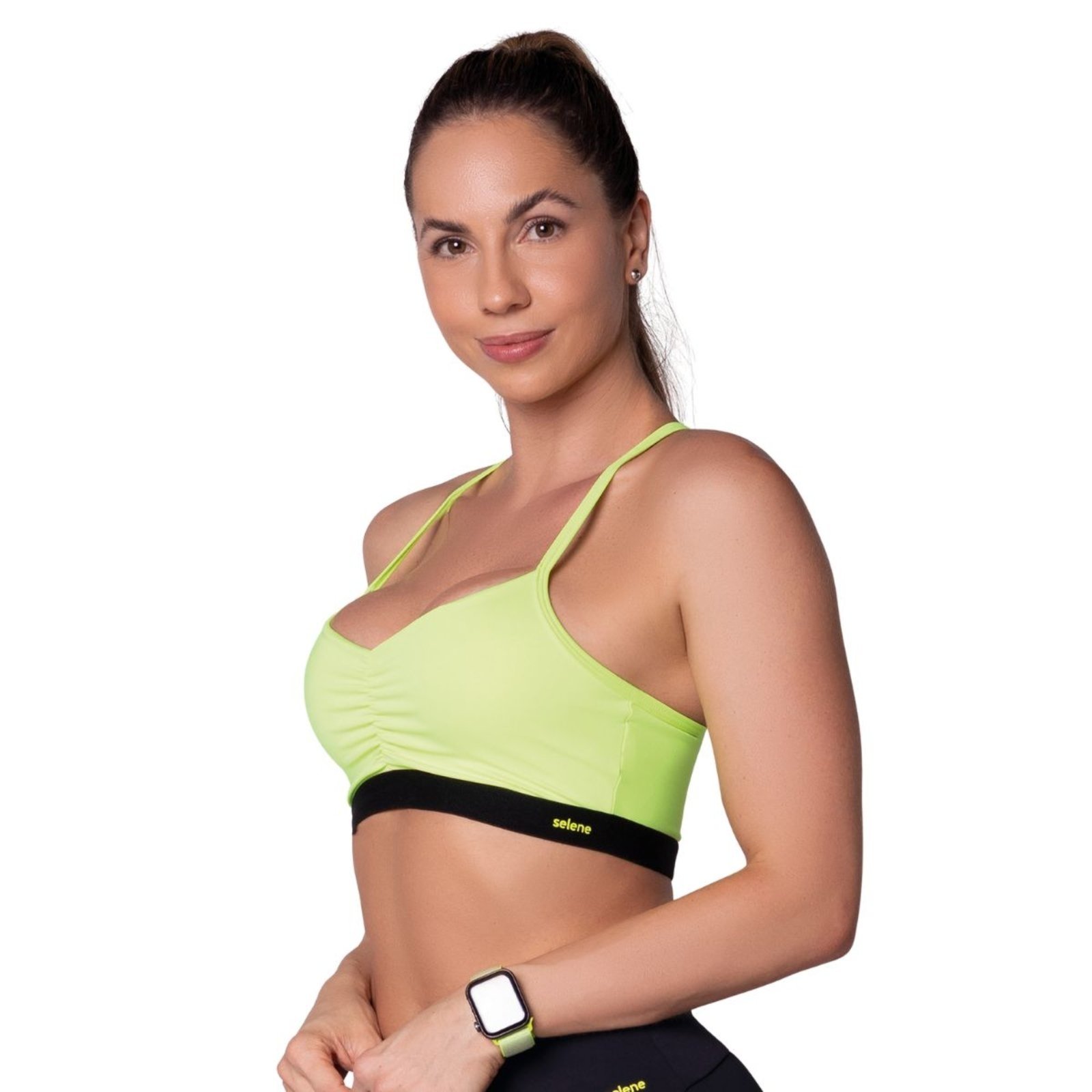 Top Fitness Feminino Com Bojo Removível Alças Cruzadas Selene