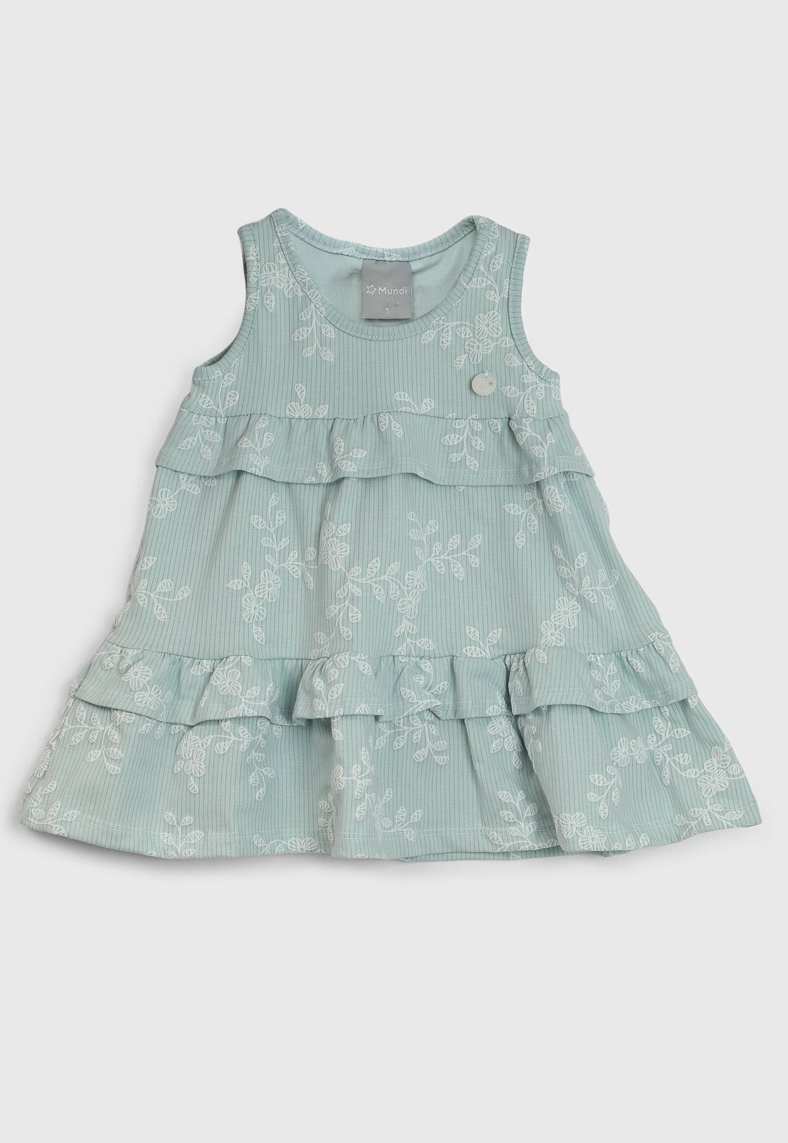 Vista 2 Vestido Brandili Mundi Floral verde Brandili Mundi verde